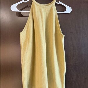 Elegant Mustard Sleeveless Tank Top